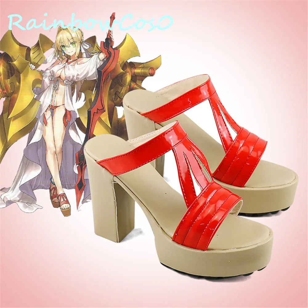 Обувь для костюмированной вечеринки rainbowco0 Fate/Zero Fate/Apocrypha Fate/Grand Order Nero Red saber Boots