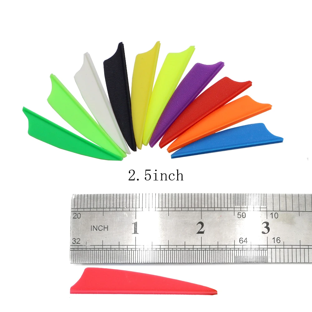 100 шт. 2 5 дюймов Пластик лопасти-стрелки DIY стрелка для установки оперения из