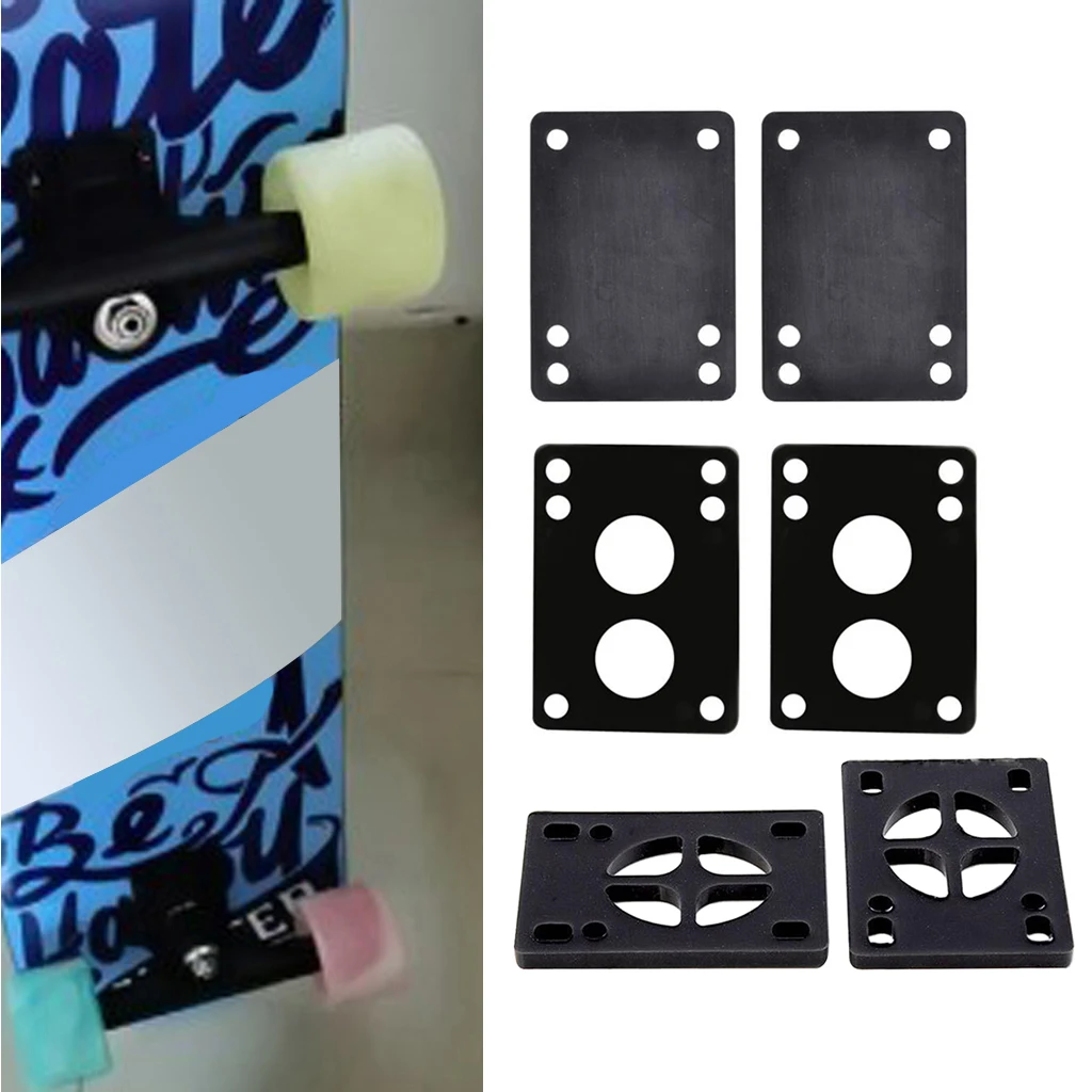 

2pcs Ruer Longoard Skateoard Riser Pads Shock Pads 3mm 6mm lack