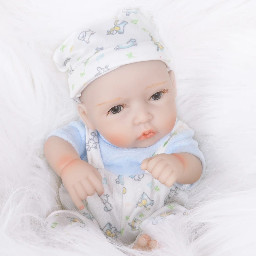 Реалистичная кукла 10 дюймов Preemie Bebe Reborn полностью силиконовая для тела маленькая
