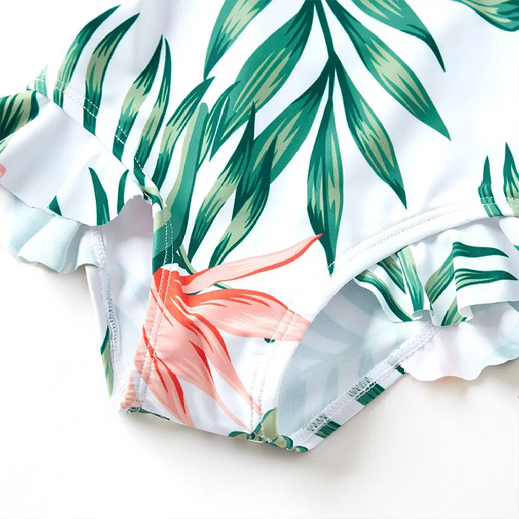 Одинаковые Семейные купальные костюмы Бикини для мамы и дочки Купальные Пляжные