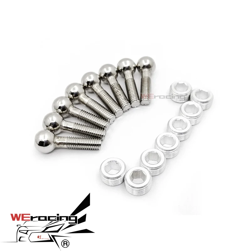 

8pcs HSP 02153 Metal Ball Head Nut or Screw For 1/10 RC Model Car 94122 94166 94155 94177 94188 S3