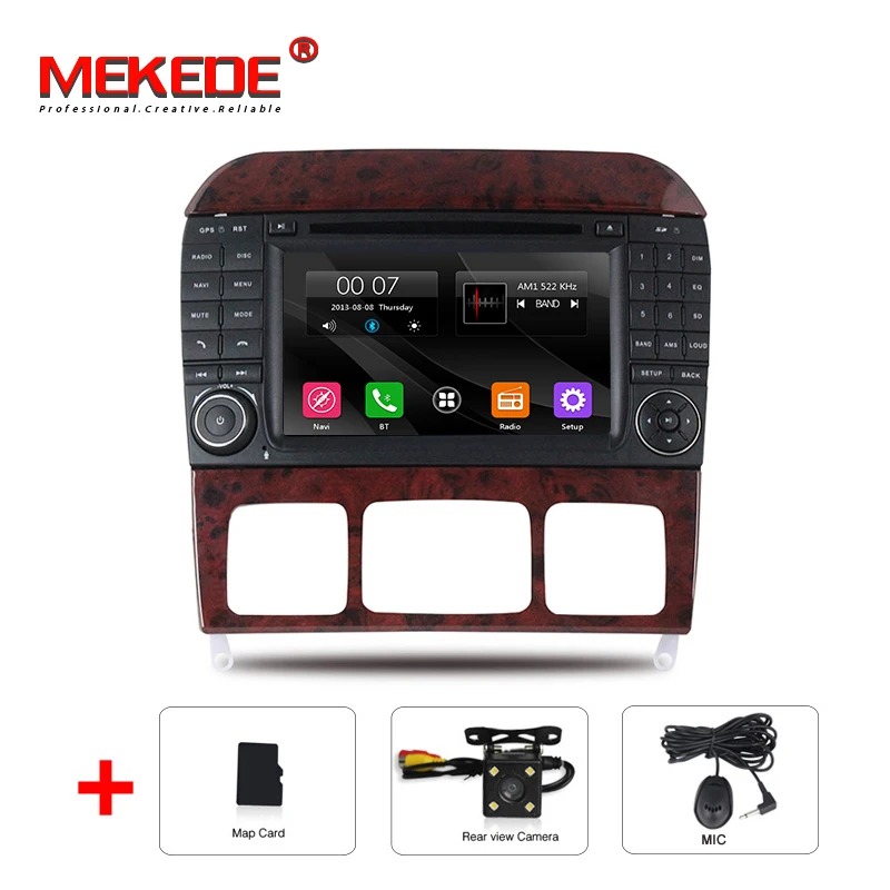 MEKEDE " автомобиля 2 DIN dvd-радио GPS Автомобильный мультимедийный плеер для Mercedes Benz S Class W215 W220 S320 S400 S420 S430 S280 S350 - Цвет: car DVD camera