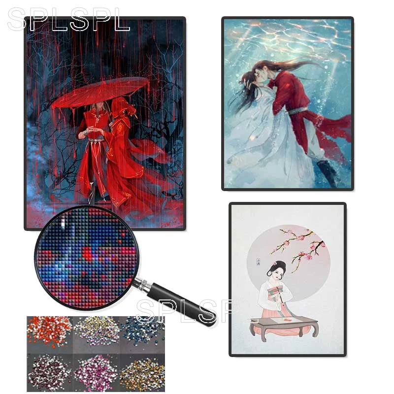 

Diamond Painting Chinese Anime Figure Square Diamond Round Diamond Decoration Customizable Wall Art Decoration for Living Room