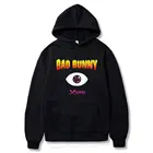 Толстовка с капюшоном Bad Bunny для мужчин и женщин, толстовка большого размера с капюшоном в стиле K-POP, спортивные костюмы в стиле Харадзюку на осень и зиму, мужские повседневные толстовки, топы