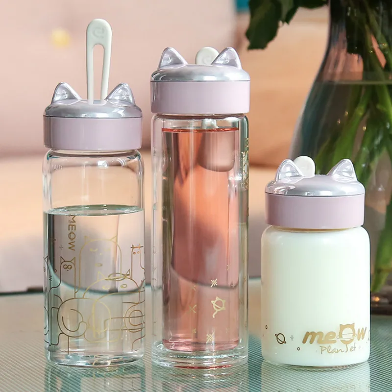 Спортивный инфузер стеклянная бутылка для воды фитнеса галлонов кристальная