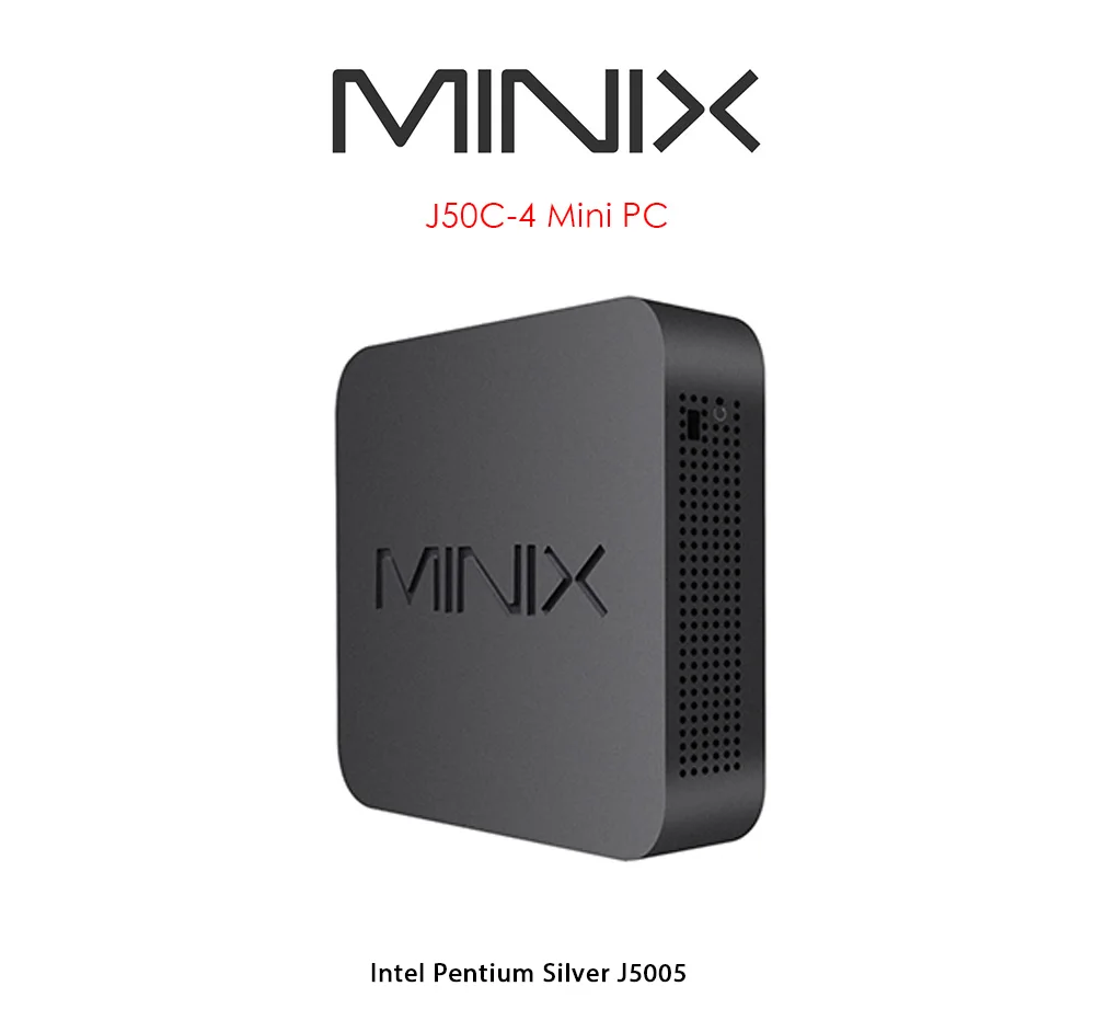 MINIX NEO J50C-4 мини-ПК Intel Официальный WINDOWS 10 PRO Intel Pentium Silver J5005 64 бит 4 Гб DDR4 32 Гб Bluetooth 4,1 USB-C 4K