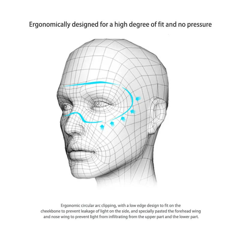 1Pcs Eye Shade Sleep Blackout Goggles PVC 3D Eye-Patch Fatigue Mitigation Breathable Nerves Cool Goggles