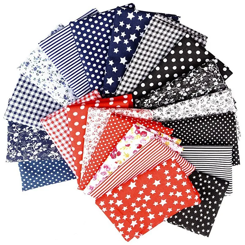 

21Pcs Patchwork Cotton Fabric Fabric Craft Floral Printed Cotton Squares Bundles Quilting Sewing Patchwork Artcraft 50Cm