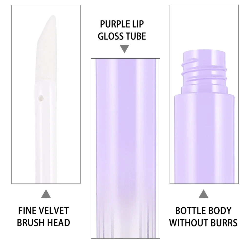 

10pcs Portable Lip Tubes (No. 39 Gradient Purple Lip Gloss)