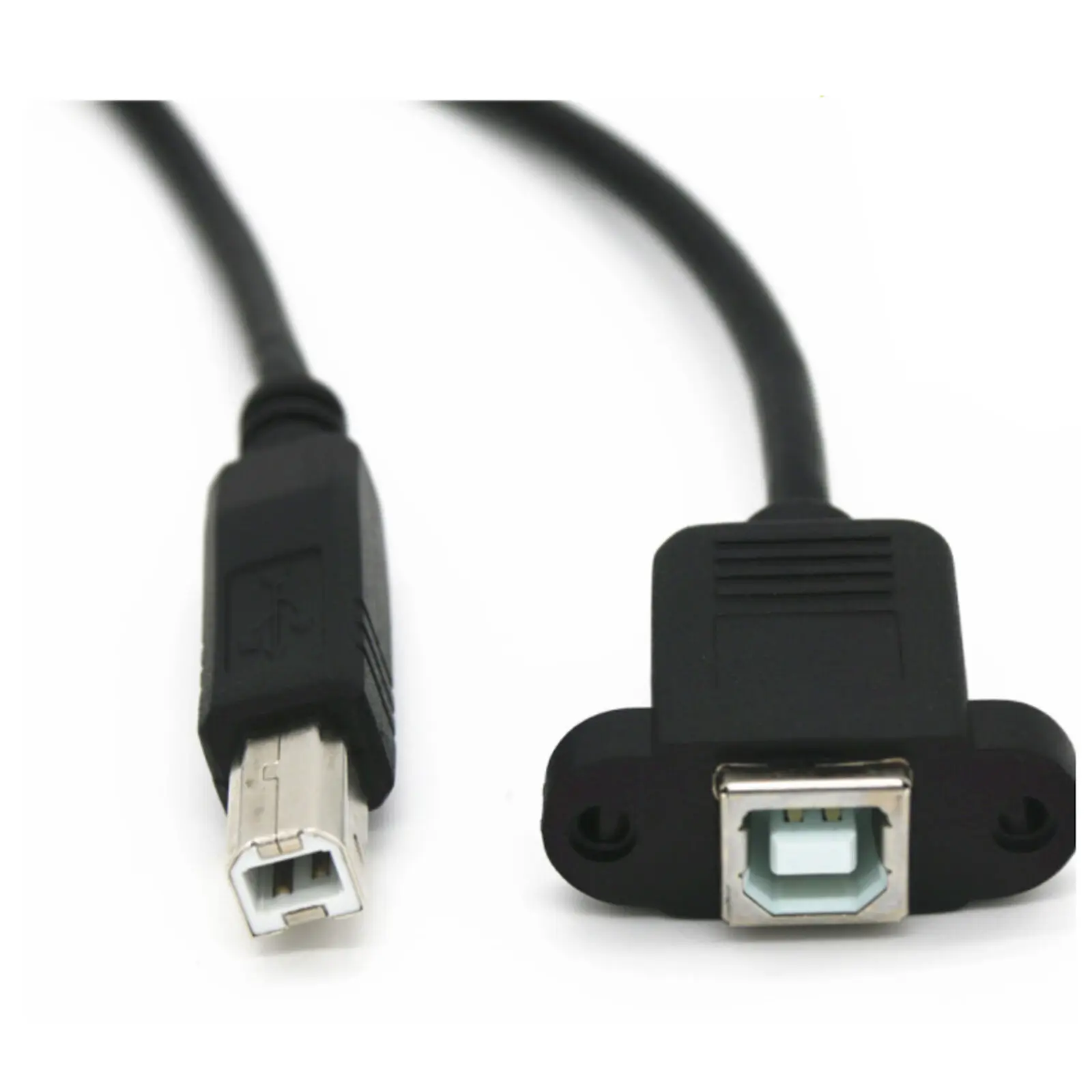 

3FT Удлинительный кабель для принтера Угловой USB 2,0 B шнур сканера с винтовым креплением