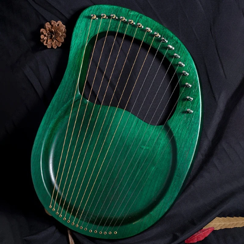 Lyre Harp 16 струн Heptachord твердая древесина красное дерево с настройкой гаечный ключ