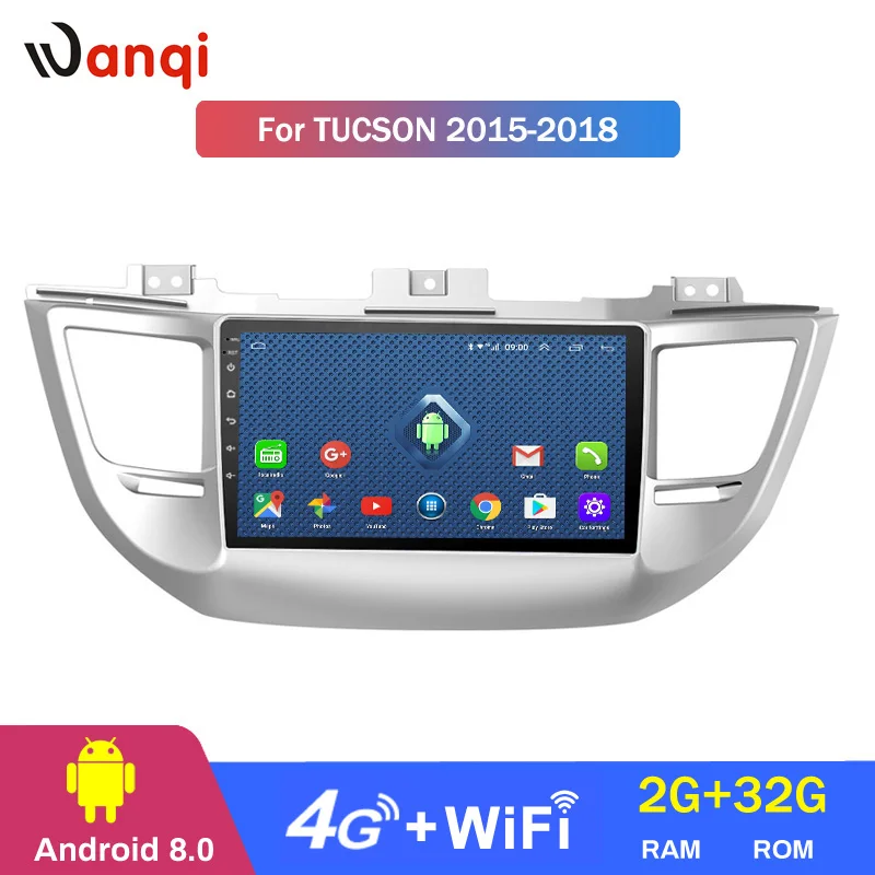 4G Lte All Netcom 9 дюймов 2 + 32 ГБ android 8 0 для Hyundai Tucson 2015 2018 Автомобильная Мультимедийная
