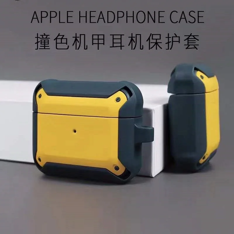 

Soft Cover For Apple Airpods pro Case TPU PC Anti-fall Cover For AirPods 2 3 Accessories Wireless Earphone Case With Keychain