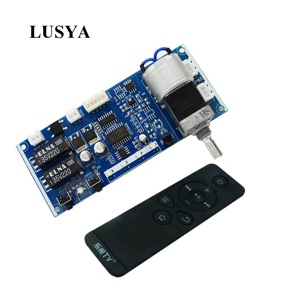 Lusya Remote Preamp Volumen Control Board 4-way Audio Eingang Signal Selector Schalt Bord T1188
