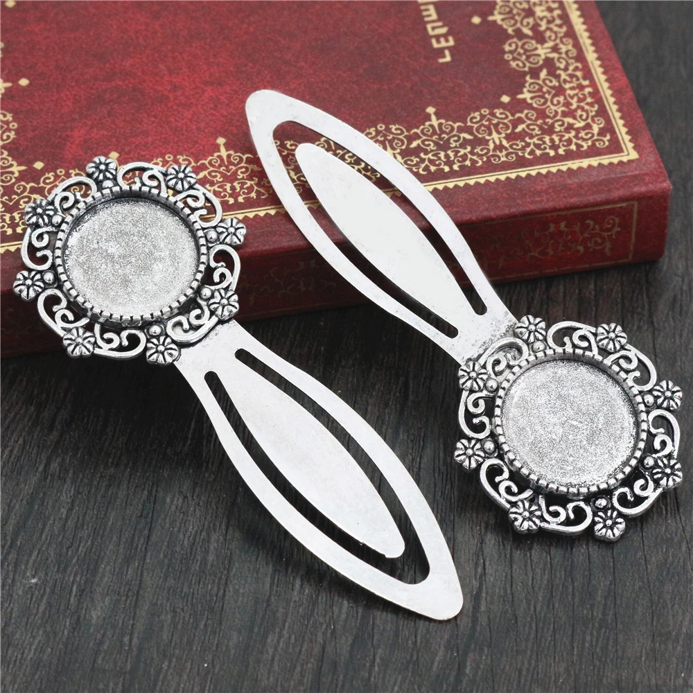 Новая мода 2 шт 18 мм Внутренний размер Античная бронзовая Посеребренная