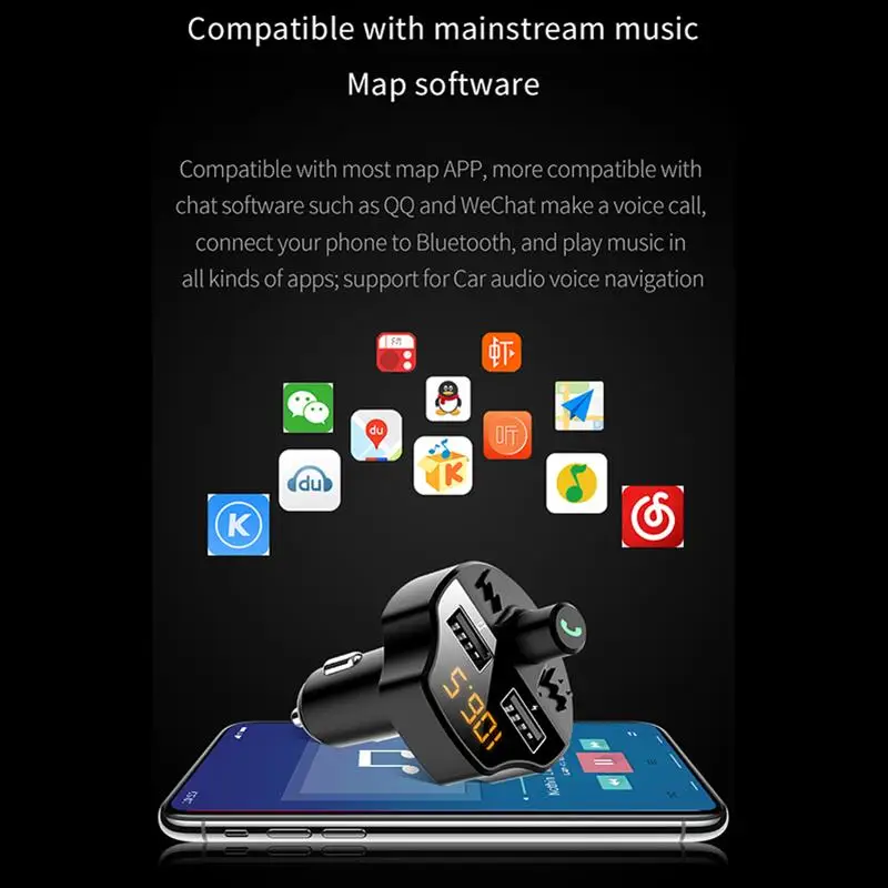 Автомобильный FM MP3-плеер с поддержкой Bluetooth 5 0 и функцией отключения памяти |