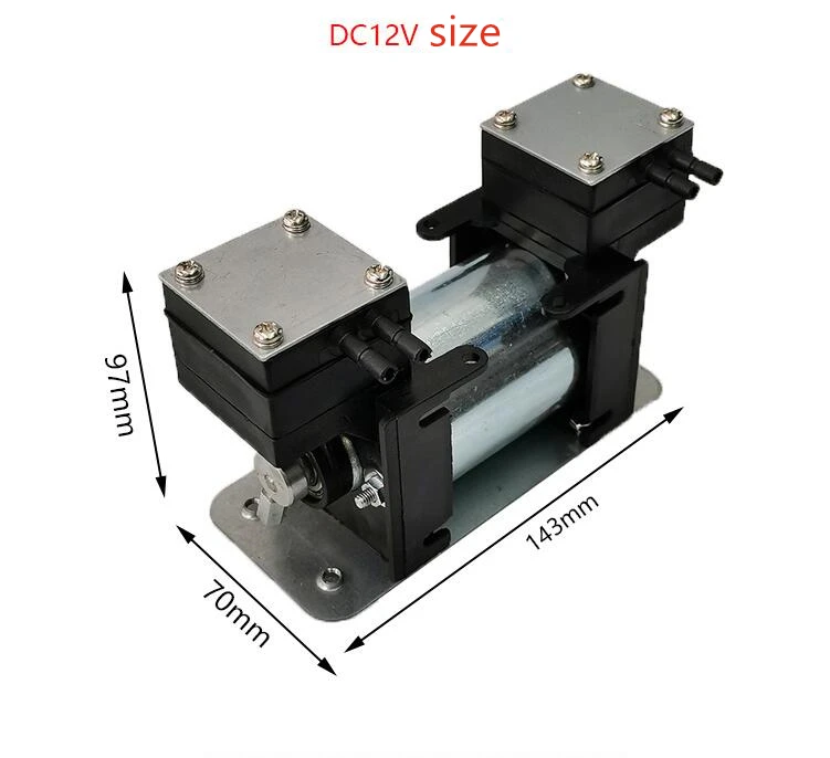 RYX-15L вакуумный насос DC12V воздушный микронасос для оборудования красоты небольшой двойной насос, создающий разряжение