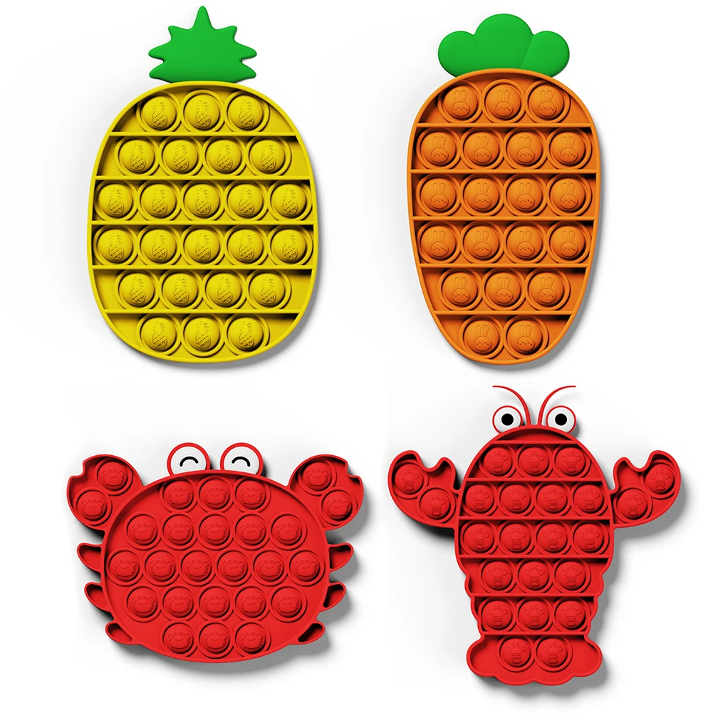 

Push Bubble Fidget Sensory Toy Animal Shape Silicone Soft Squishy Fidget Toys Autism Needs Stress Reliever Adult Antistresse Toy