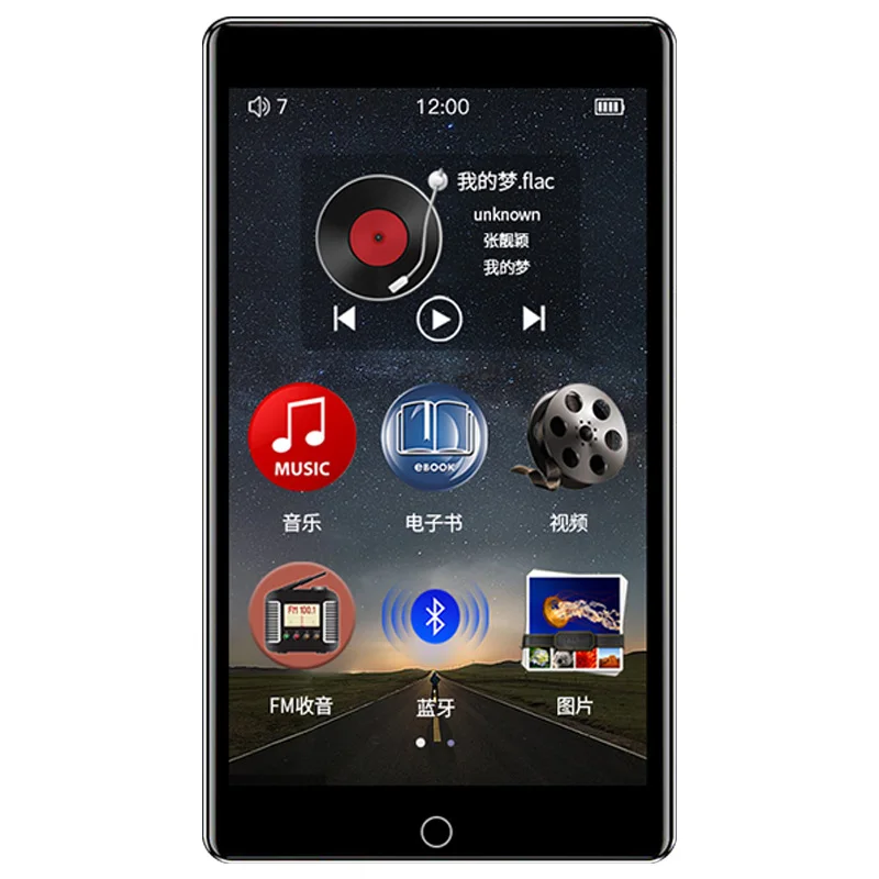 Новейший Bluetooth MP4-плеер ruidu H1, 4,0 дюймов, полный сенсорный экран, fm-радио, запись, электронная книга, музыкальный видеоплеер, встроенный динамик D20 - Цвет: blk