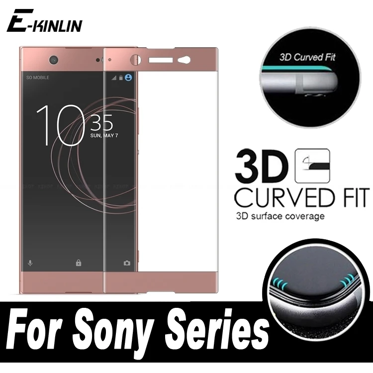 3D изогнутая крышка экрана протектор для Sony Xperia XZ3 XZ2 XZ1 XZ XZS X Compact XA XA1 XA2 Plus Ultra