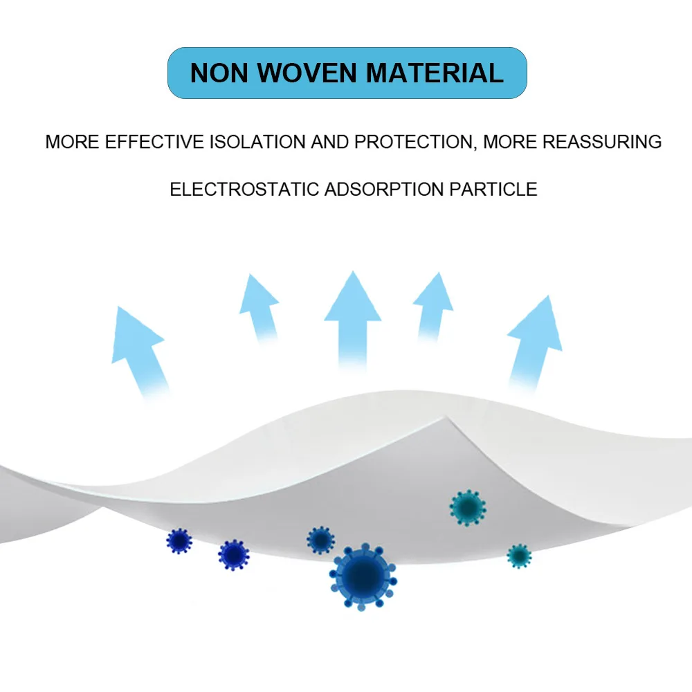 Одноразовые нетканые маски 10 шт. дышащие сменные фильтры для респиратора