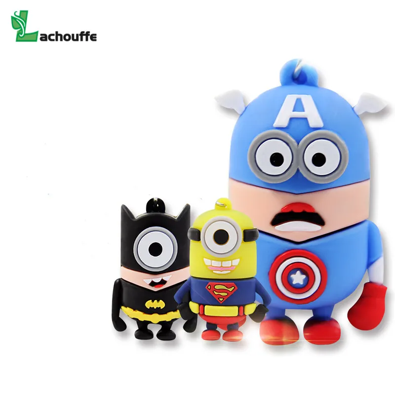 Usb флэш накопитель 4 ГБ 16 32 64 Гб 128 usb флеш карта памяти мультяшный супергерой