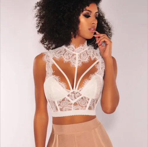 Женский кружевной бюстгальтер с открытой спиной без косточек цветочным кружевом