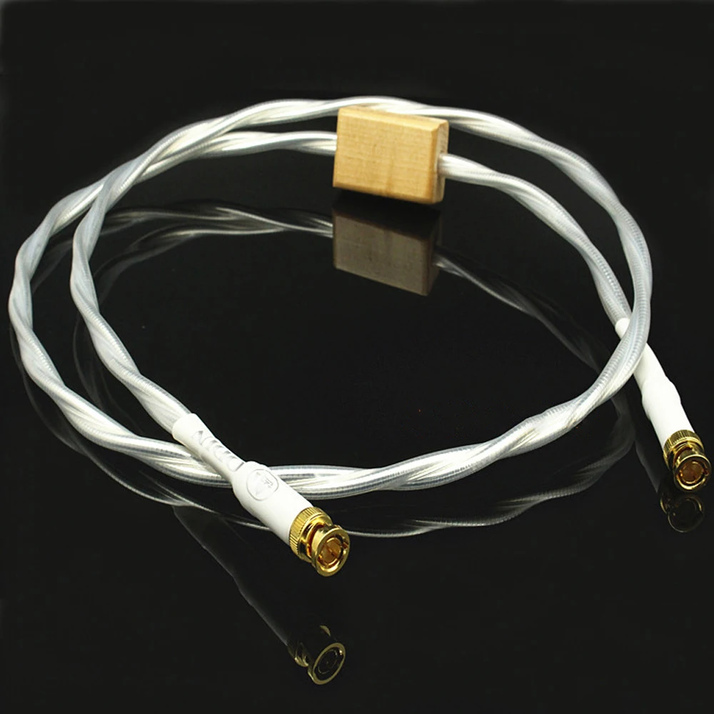 Аудио HiFi 7N OFC Micro-Space Odin Silver 16AWG Core цифровой коаксиальный 75 Ом BNC позолоченный кабель