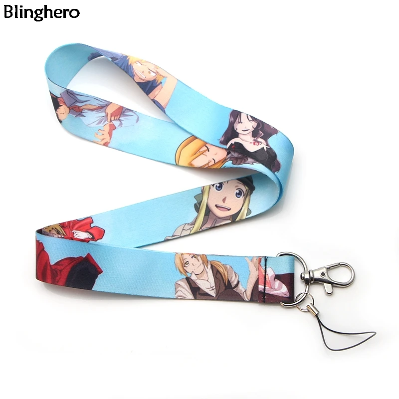

Blinghero Fullmetal Alchemist Anime Lanyards Cool Keys Phone Holder Characters Hang Ropes Lanyards for Anime Lovers BH0202