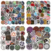 50pcs viking totem stickers for notebooks stationery vintage circle sticker aesthetic scrapbooking material craft supplies