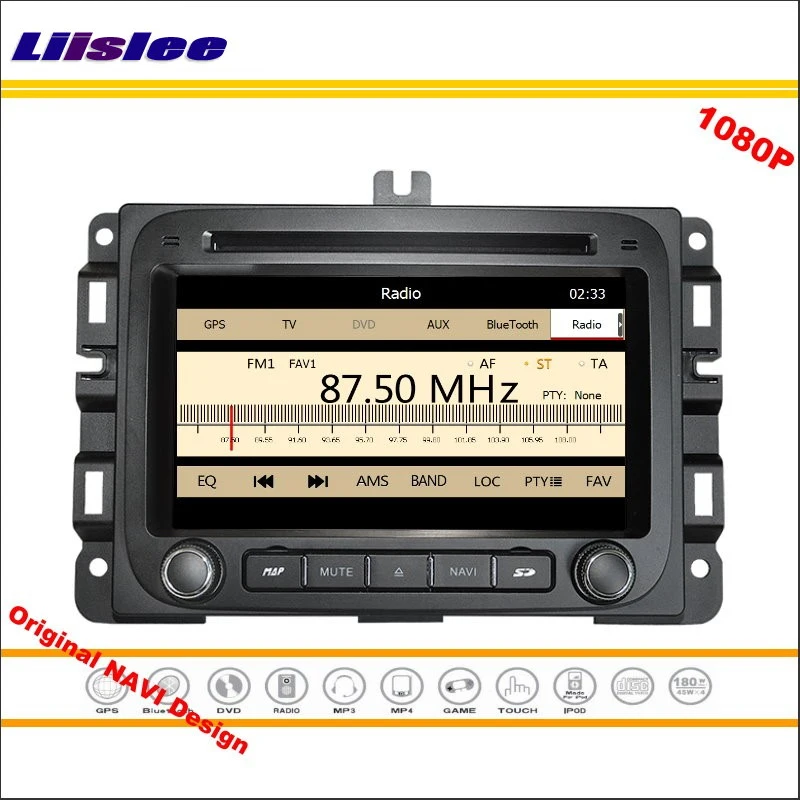 Для Dodge RAM 1500 2014 2015 2016 автомобильное радио FM AM Аудио Видео стерео CD DVD плеер GPS