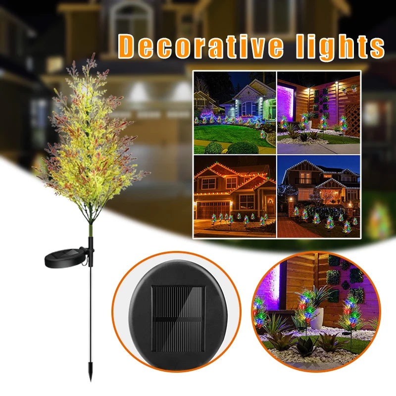 

Brand New Solar Led Christmas Tree Light Colorful Waterproof Outdoor Landscape Decorative Lamp For Lawn Garden Courtyard