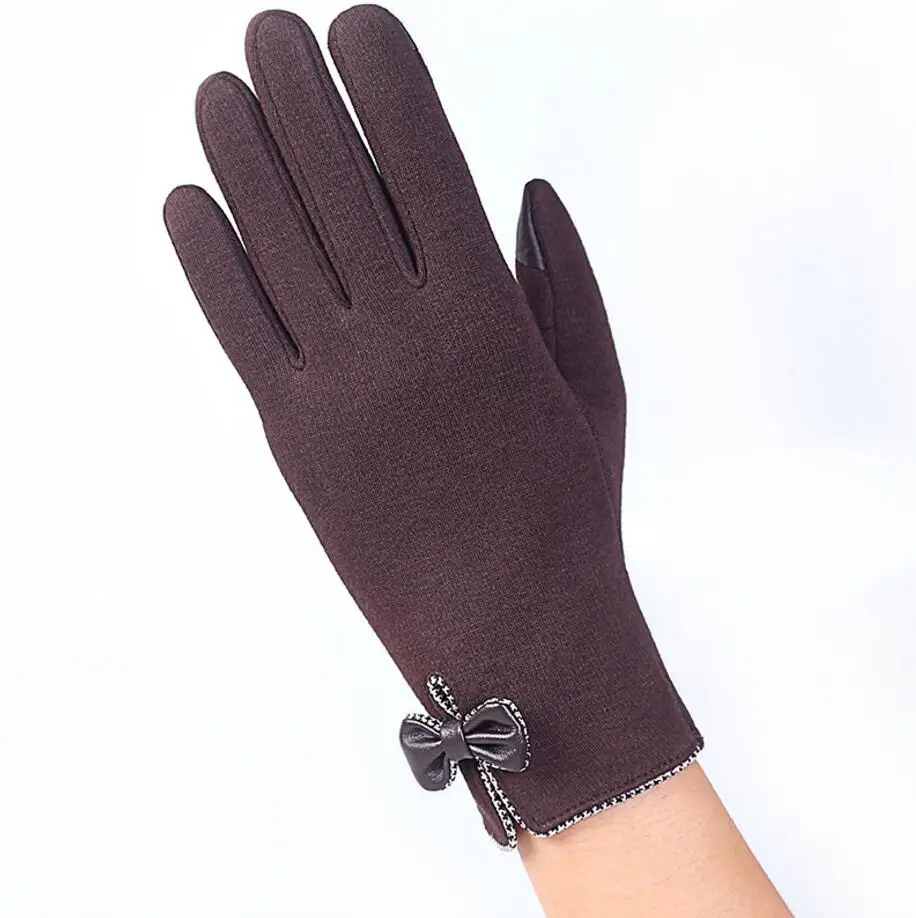 G145 016E Brown VIIANLES/кружевные кашемировые перчатки, женские модные теплые зимние теплые перчатки, лыжные ветрозащитные защита для рук, удобные перчатки - Color: G145 016E Brown