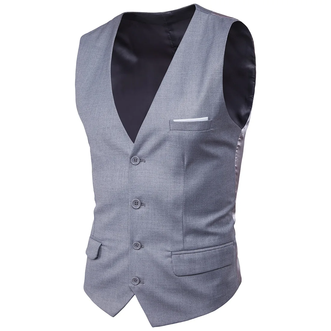 

Nice New Arrival Dress Vests For Men Slim Fit Mens Suit Vest Male Waistcoat Homme Smart Casual Sleeveless Formal Business Jacket