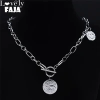12 constellations stainless steel taurus necklace women silver color astrology choker necklaces jewelry colgantes mujer npy2s03