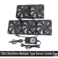 gdstime 12v 220v 12cm 6x120mm high speed cooling fan mining machine chassis workstation cabinet 120x25mm server cooler fan