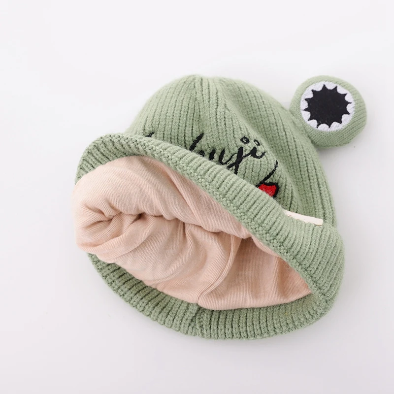 

Frog Hat for Kid Cute Frogs Animal Beanie Baby Caps Kitted Head Ear Warmer Winter Hats Cotton Skullies Birthday Gifts gorras