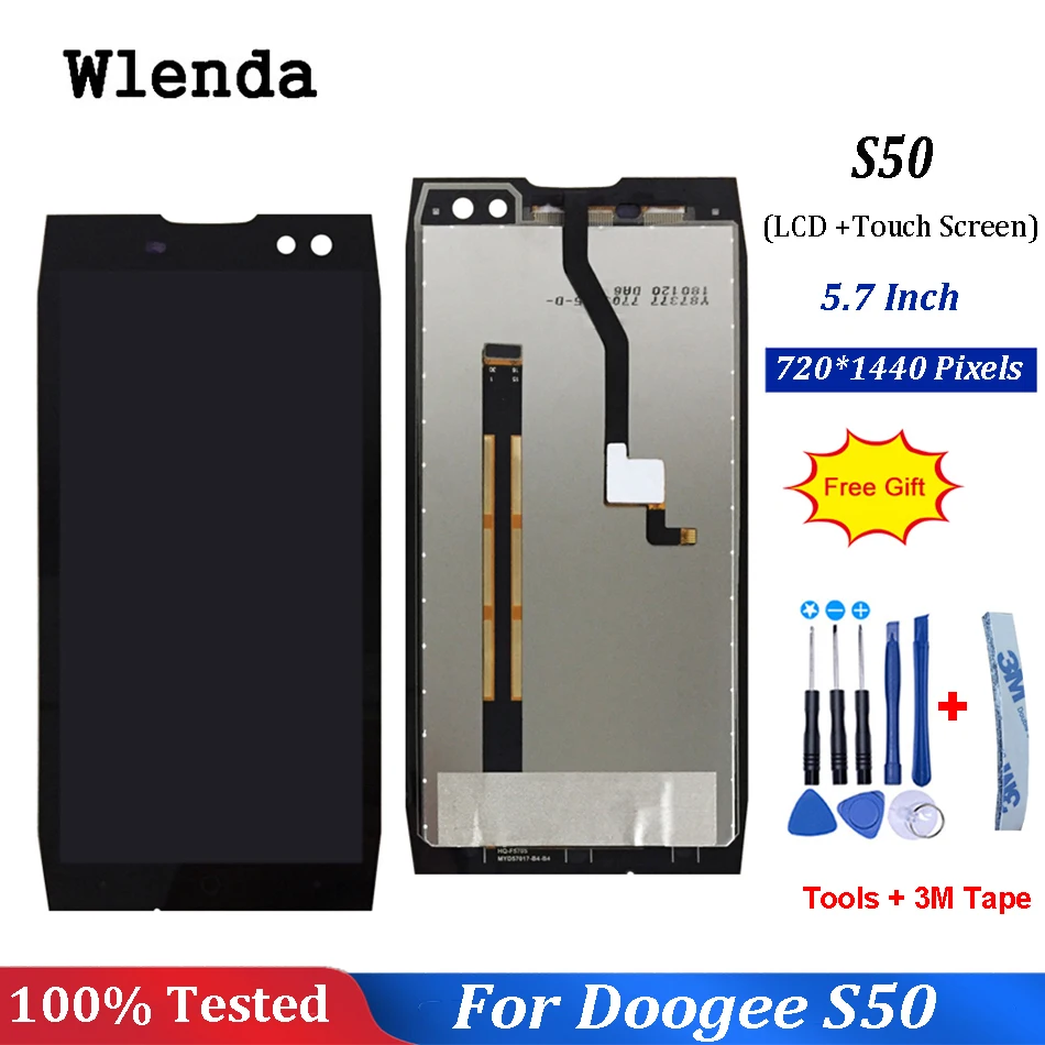 5 7 дюймов Для Doogee S50 ЖК дисплей + сенсорный экран в сборе для Аксессуары мобильных