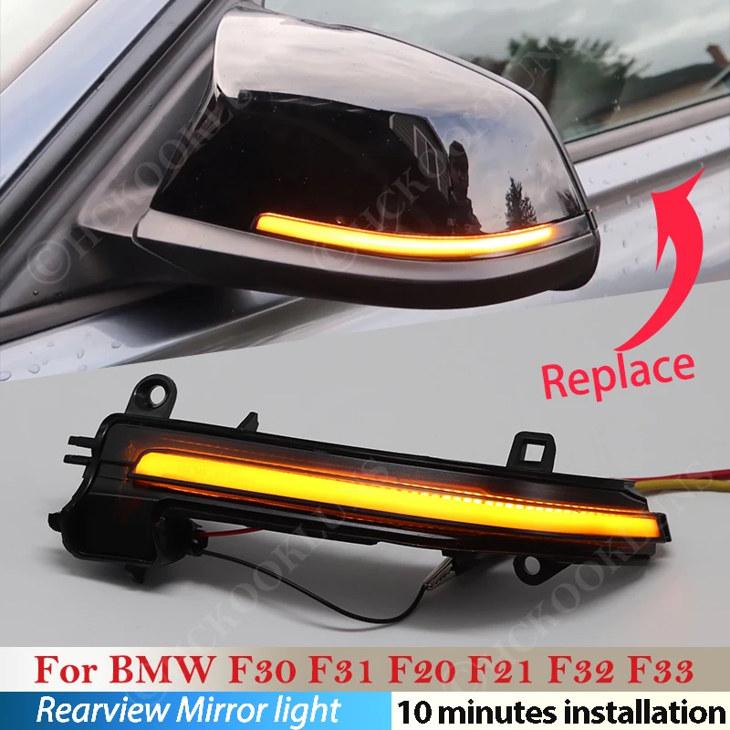 

LED Dynamic Turn Signal Side Mirror Sequential Light For BMW 1 2 3 Series F20 F21 F22 F23 F30 F31 F32 F33 F36 E84 F87 F34 GT 3GT