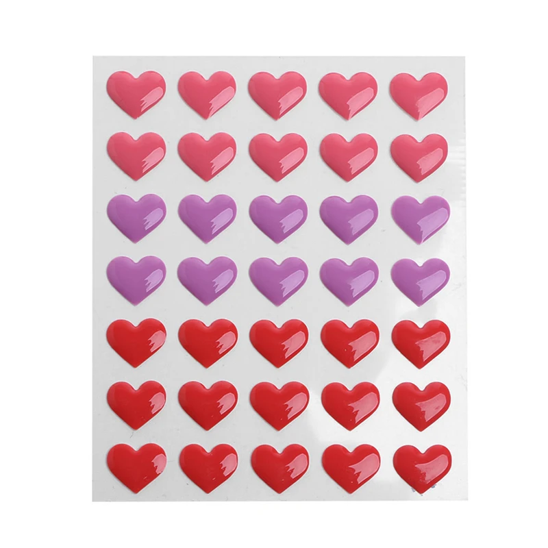 

Heart Shape Enamel Dot Self Adhesive Embellishment for Cardmaking and Craft DIY E15B