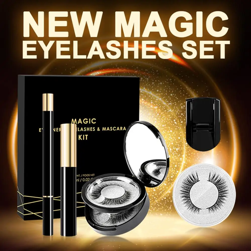 3 пары ресниц Набор для волшебного наращивания без клея легко носить натуральные