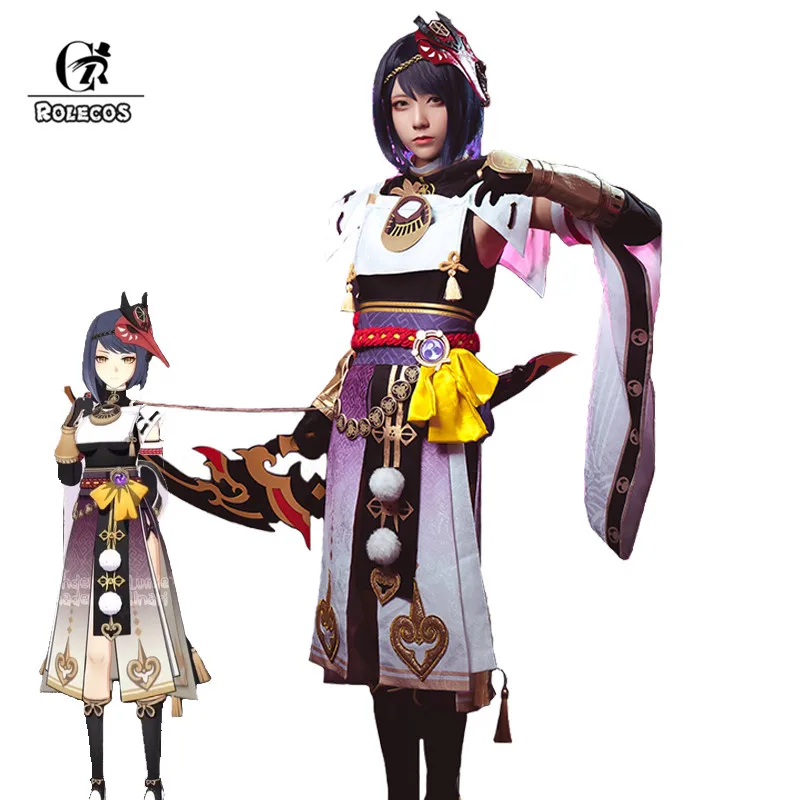 Ролекос игра геншин ударт куджоу Сара Косплей Костюм косплей костюм сексуальное