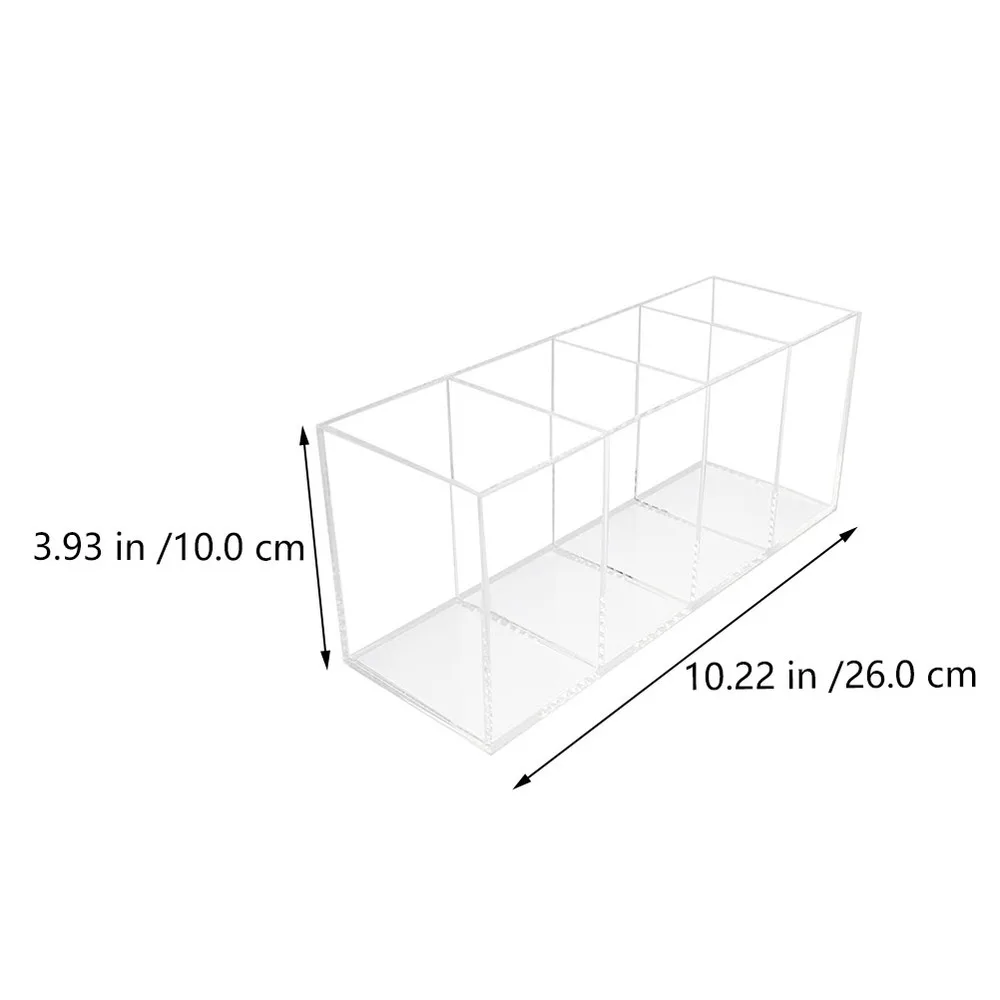 

1Pc Acrylic Brush Pot Household Storage Box Pen Storage Container for Office