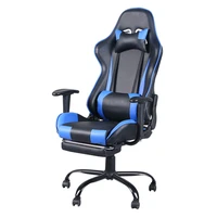 ergonomic desk chair adjustable pc computer chair gaming chair with foot support for adults blackblueredwhiteus depot