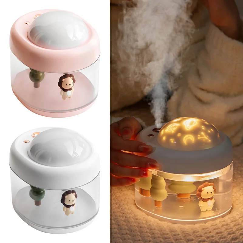 

Проекционный вращающийся увлажнитель воздуха с большой емкостью, настольный мини-увлажнитель воздуха с USB для дома, генератор тумана