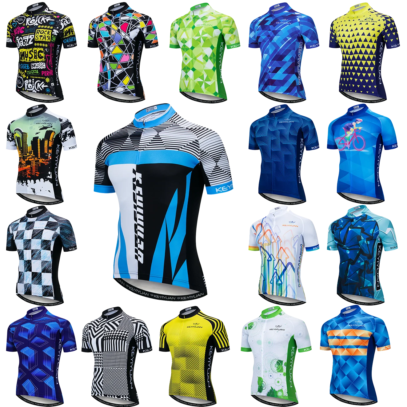 

KEYIYUAN 2021Newest Cycling Jersey Summer MTB Mens Quick Dry Bicycling Clothing Tops Shirts Maillot Hombre Roupa Ciclismo