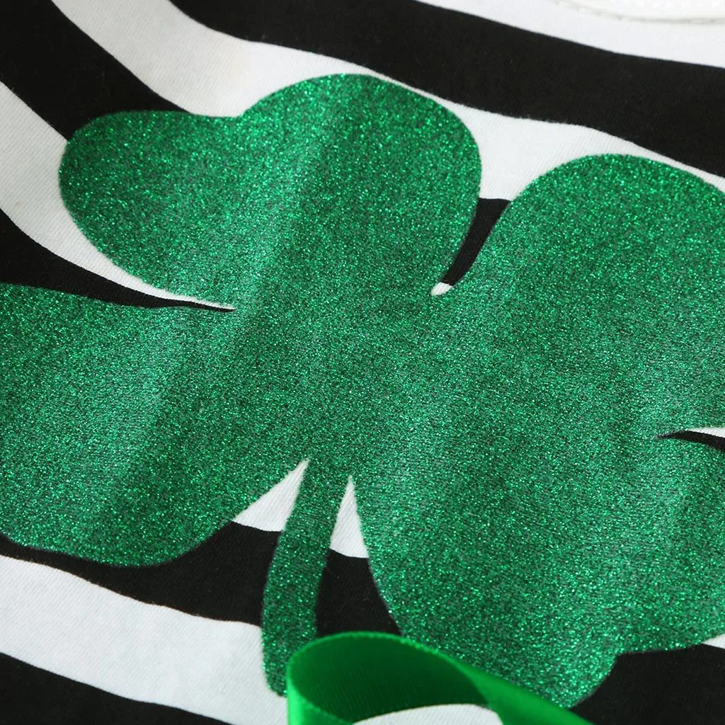 Детский костюм из 2 предметов для малышей Одежда в полоску с принтом девочек