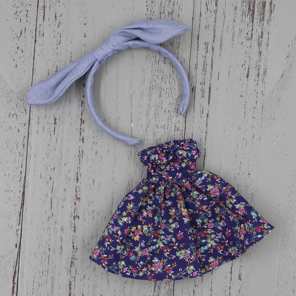 

Outfits for Blyth doll A set of dress and hairband dress up for 1/6 BJD ICY DBS OB24
