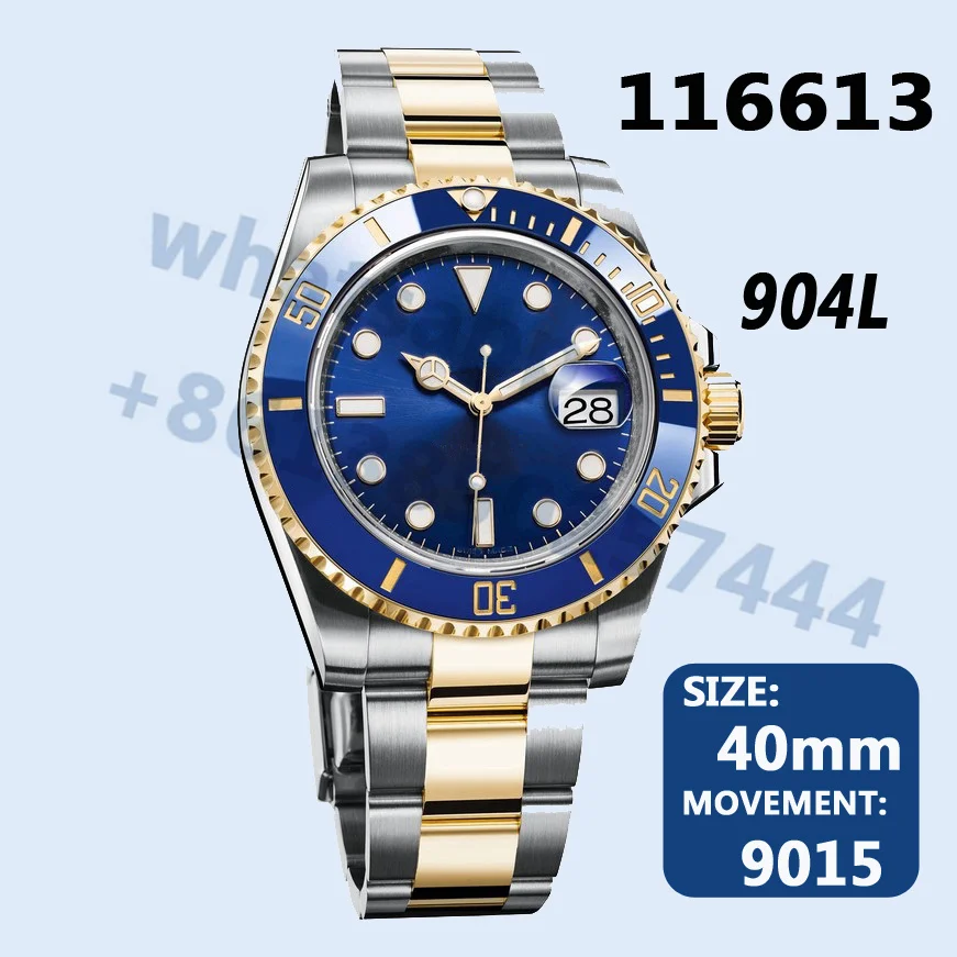 

Men's Automatic Mechanical Watch Submariner 40MM 116613 LN LB 904L AAA Replica 1:1 Super Clone Top Luxury Brand V11 ARF 18k NOOB